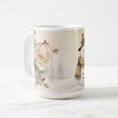 Winter Floral Snowman Mok (Voorkant links)