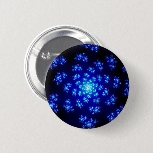 Winter Floral Sprinkles Ronde Button 5,7 Cm (Voorkant /achterkant)