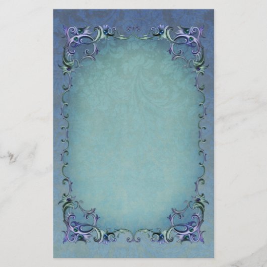 Winter Floral Stationery Briefpapier (Voorkant)
