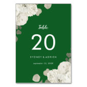 Winter Floral | Tafelnummers groene bruiloften (Voorkant)