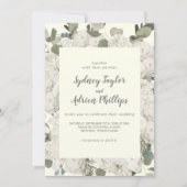 Winter Floral | Uitnodiging tot Casual bruiloft in (Voorkant)