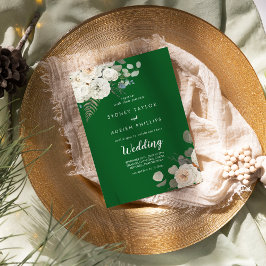 Winter Floral | Uitnodiging tot groene informele w
