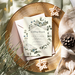 Winter Floral | Uitnodiging voor Ivory Wedding Bru
