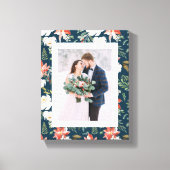 Winter Floral | Vakantie Canvas Afdruk (Voorkant)