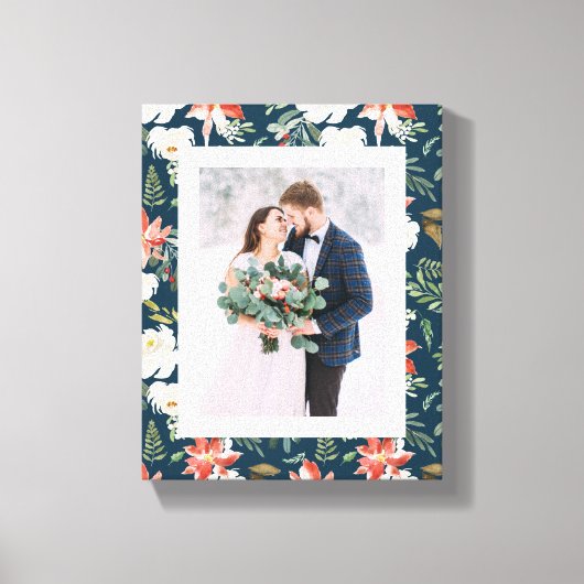 Winter Floral | Vakantie Canvas Afdruk (Voorkant)