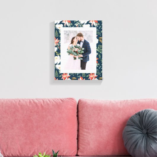 Winter Floral | Vakantie Canvas Afdruk (Insitu (Woonkamer))
