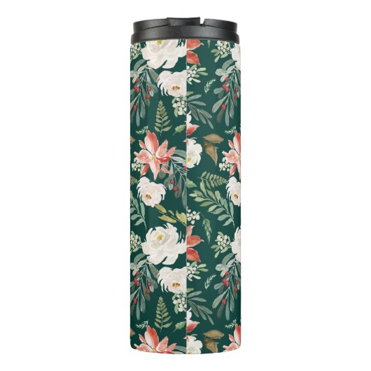 Winter Floral | Vakantiemonogram Thermosbeker (Achterkant)