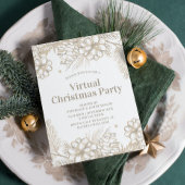 Winter Floral virtuele kerstfeestdag online Kaart