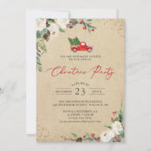 Winter Floral  Vrachtkerstfeest Kaart (Voorkant)