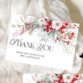 Winter Floral Vrijgezellenfeest Bedankt Card Kaart