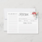 Winter Floral Vrijgezellenfeest Recept Kaart (Voorkant)