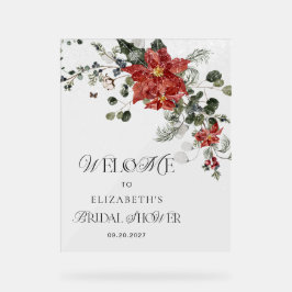 Winter Floral Vrijgezellenfeest Welkom Acryl Bord