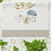 Winter Floral Watercolor Botanical Theedoek (Gevouwen)