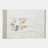 Winter Floral Watercolor Botanical Theedoek (Horizontaal)