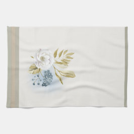 Winter Floral Watercolor Theedoek