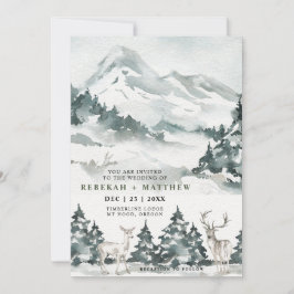 Winter Floral Waterverf | De foto bewaart de Datum Save The Date