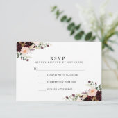 Winter Floral Waterverf RSVP (Staand voorkant)
