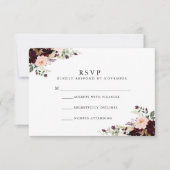 Winter Floral Waterverf RSVP Kaartje (Voorkant)
