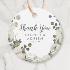 Winter Floral Weddenschap Dank je wel voor de tags Bedankjes Labels