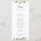 Winter Floral Weddenschap Menu (Voorkant)