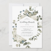 Winter Floral Wedding Brunch Uitnodiging (Voorkant)