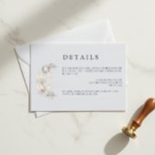 Winter Floral Wedding Details Enclosure Card Informatiekaartje