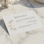 Winter Floral Wedding Details Enclosure Card Informatiekaartje