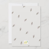 Winter Floral Wedding Kaart (Achterkant)