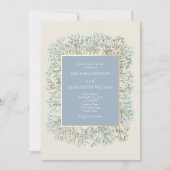 Winter Floral Wedding Kaart (Voorkant)