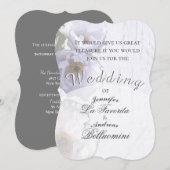 Winter Floral Wedding Kaart (Voorkant / Achterkant)