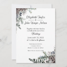 Winter Floral Wedding Kaart