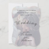 Winter Floral Wedding & Photo Invite Kaart (Voorkant)