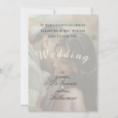 Winter Floral Wedding & Photo Invite Kaart (Voorkant)