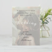 Winter Floral Wedding & Photo Invite Kaart (Staand voorkant)