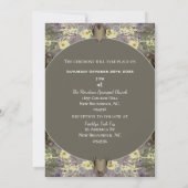 Winter Floral Wedding & Photo Invite Kaart (Achterkant)