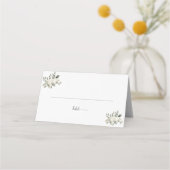 Winter Floral Wedding Place Card Plaatskaartje (Voorkant)