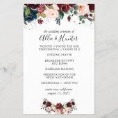 Winter Floral Wedding Programme Flyer (Voorkant)
