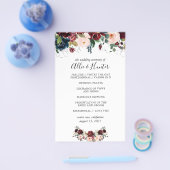 Winter Floral Wedding Programme Flyer (Enkel)