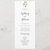 Winter Floral Wedding Programme Programmakaart (Voorkant)