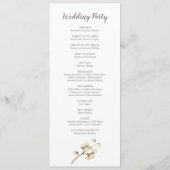 Winter Floral Wedding Programme Programmakaart (Achterkant)