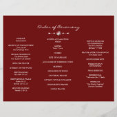 Winter Floral Wreath Tri+Fold Wedding Programme Flyer (Achterkant)