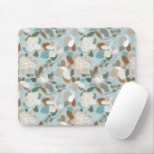 Winter Florals Blue Gray Muismat (Met muis)