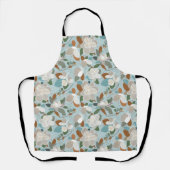 Winter Florals Blue Gray Schort (Voorkant)