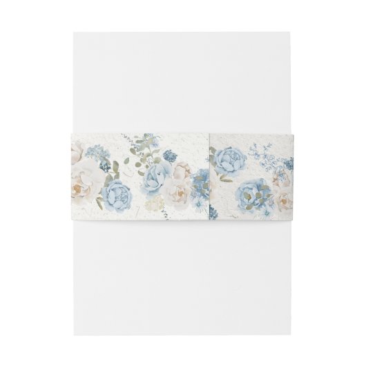 Winter Florals Cotswold Romantic Wedding Uitnodigingen Wikkel (Achterkant Voorbeeld)