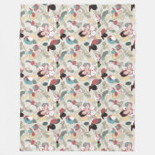 Winter Florals Neutral Fleece Deken (Voorkant)