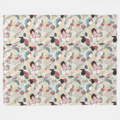 Winter Florals Neutral Fleece Deken (Voorkant (Horizontaal))