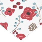 Winter Florals Poppies en Berries Monogram Korte Tafelloper (Hoek)
