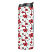 Winter Florals Poppies en Berries Monogram Thermosbeker (Gedraaid links)