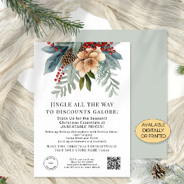 Winter Florals Store Kerstaanbiedingen QR Code Kaa Kaart