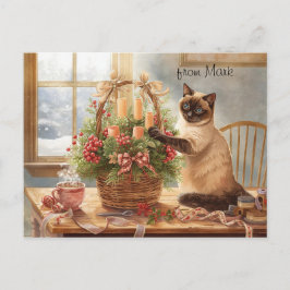 Winter Florist  Cozy Cat Christmas Collection Feestdagenkaart